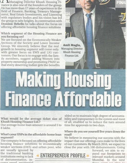 Making Housing Finance Affordable